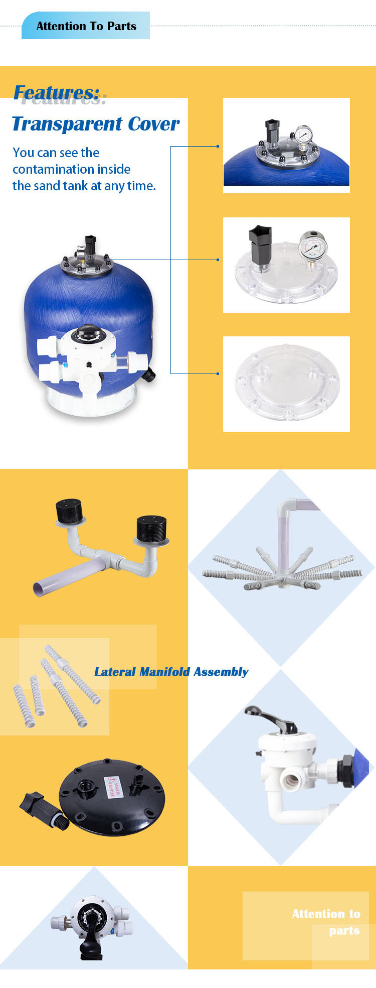 Cover Sand Filter Couvercle du filtre à sable