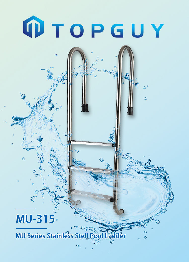 Échelle en acier inoxydable 304/316 à 3 marches Barreaux d'échelle en acier inoxydable